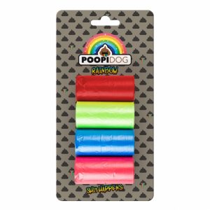 Poopidog Hundekotbeutel Rainbow – 4 x 20 Stück
