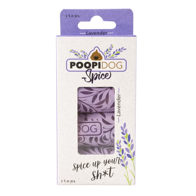 Poopidog Hundekotbeutel spice lavendel violett - 4 x 15 Stück 5414365367152 pck webl.jpg