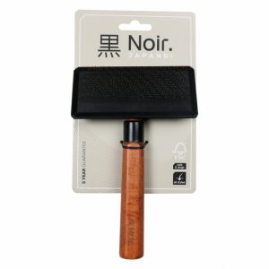 EBI Noir Japandi Slicker-Bürste – L – 18,5 x 11,5 x 3cm