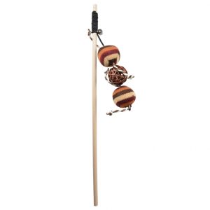 Duvoplus Cat Toy Spielangel Catchy knitted Bälle – braun
