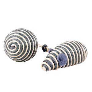 Duvoplus Cat Toy Rope Maus & Ball – grau