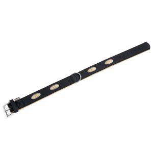 Karlie Art Buffalo Oak Halsband – Schwarz/Beige – 65cm / 40mm