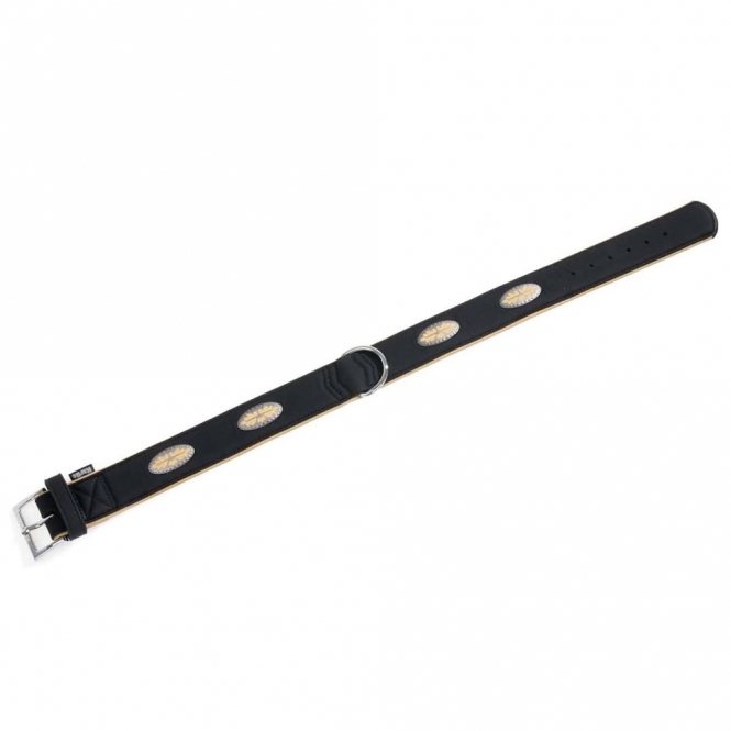 Karlie Art Buffalo Oak Halsband - Schwarz/Beige - 55cm / 30mm 66025 var u56l 8i.jpg