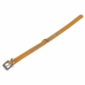 Karlie Buffalo Strass-Halsband – Hellbraun – 1-reihig, 24cm/10mm