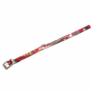 Karlie Halsband Peacock – rot/schwarz – 24 cm / 10 mm