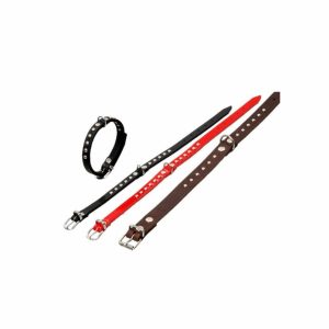 Karlie RONDO Halsband mit Ziernieten – Rot – 27cm / 10mm