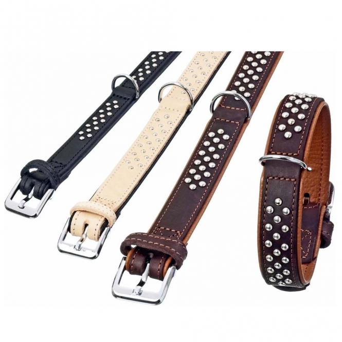 Karlie Rondo Halsband unterlegt mit Rundkopfnieten - Schwarz - 35mm/57cm rondonieten 1 5yok 3m.jpg