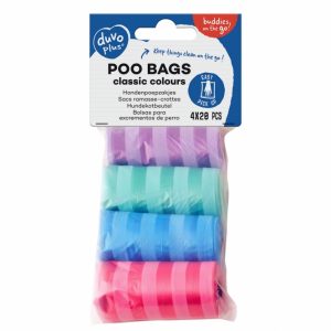 Duvoplus Hundekotbeutel classic colour 4 x 20 Stück – Streifen